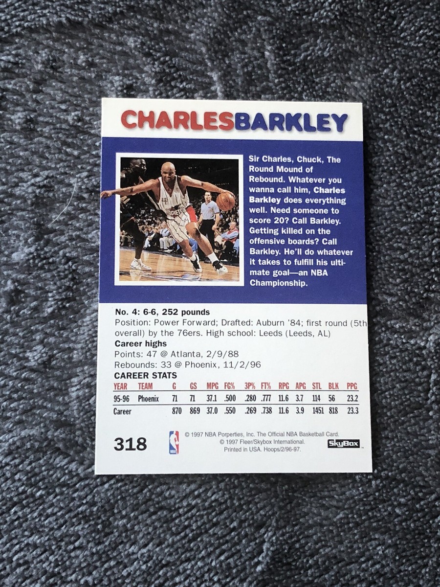 1997 CHARLES BARKLEY PRINCE CHARLES SLAM CARD #318 A05 | eBay