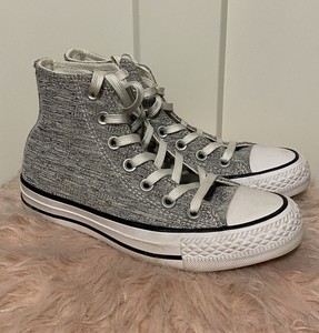 grey sparkle converse