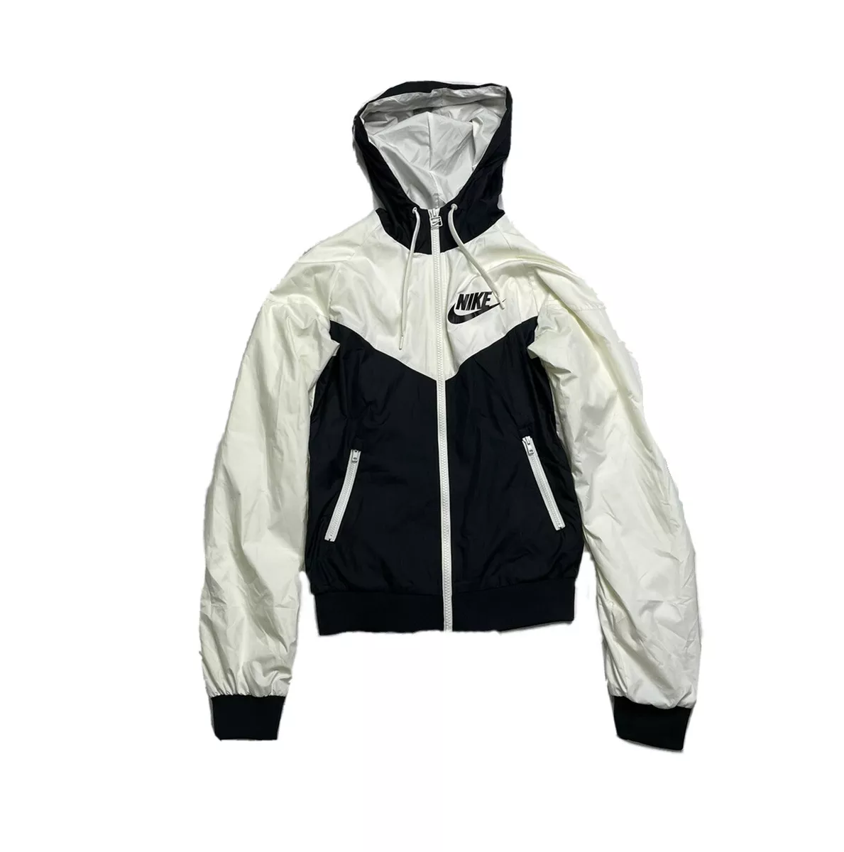 Nike jacket windrunner store black and white