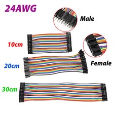 Dupont Jump Wire M-F M-M F-F Jumper Breadboard Cable Lead 10/20/30cm