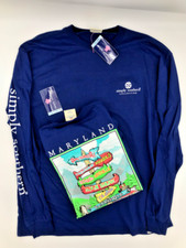 Simply Southern Collection Maryland LS Pullover Navy Blue 100 Cotton NWT