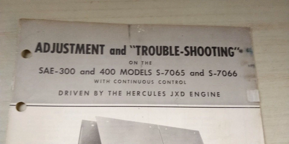 Lincoln IM-125-A 1951 manual de instrucciones ~ modelo SA-300 SA-400: S-7065 S-7066 Foto 2 de 4