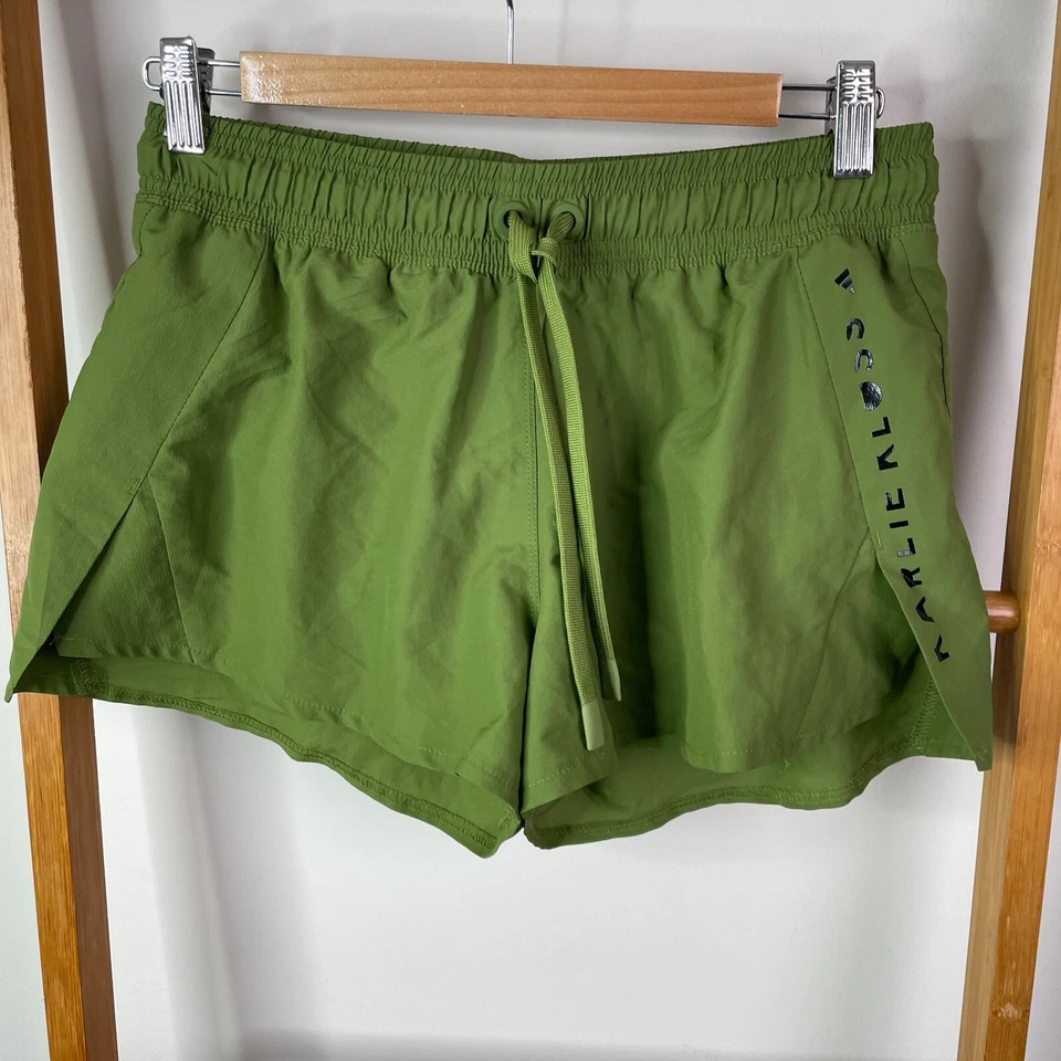 Adidas Karlie Kloss Run Shorts Womens Small 8-10 Primegreen Drawstring Athletic