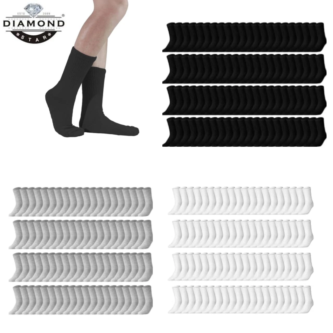 Wholesale Bulk Men Sports Cotton Crew Socks Size 9-11 10-13 Homeless Donation
Opens in a new window