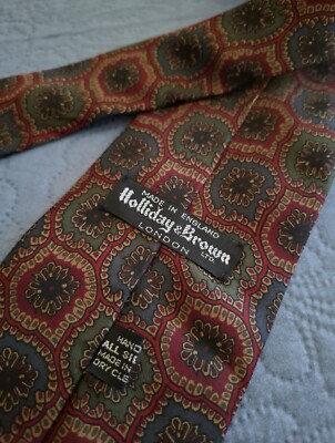 HOLLIDAY & BROWN TIE (TIE) Made In England London New!  rare