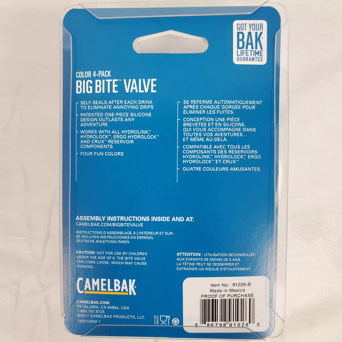 Camelbak Hydration Pack Big Bite Valve Replacement 4 4-Pack NEW 886798910260 | eBay