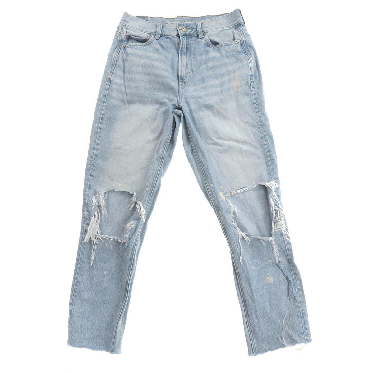 American Eagle Outfitters Mom Blue Jeans Womens Paint Splattered