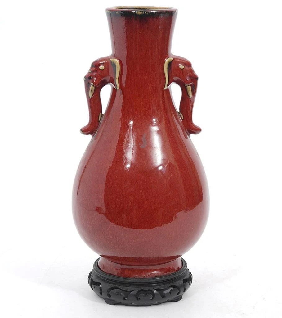 红色中国古董花瓶| eBay