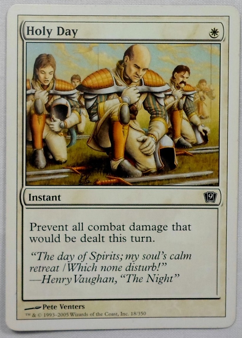MAGIC THE GATHERING MTG 2005 9th EDITION WHITE HOLY DAY INSTANT