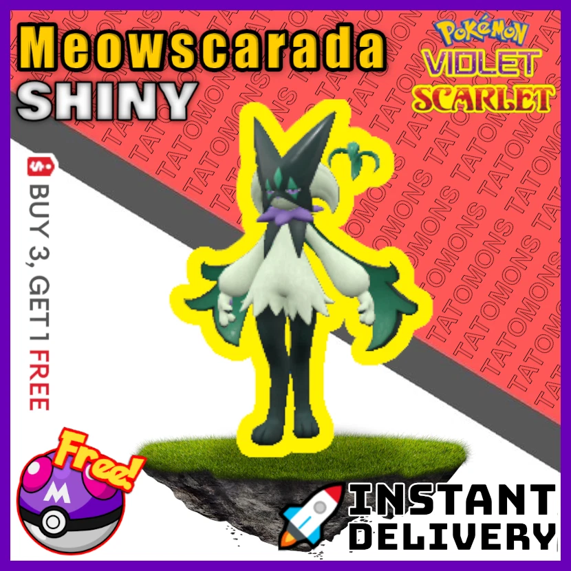 Shiny Meowscarada / Pokémon Scarlet and Violet / 6IV Pokemon