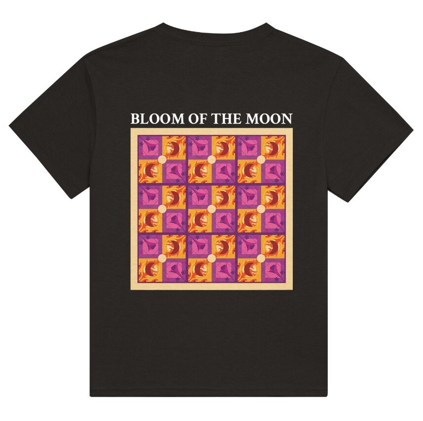 Camiseta, estampado diseño original mosaico luna BloomOfTheMoon, Streetwear