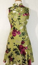 Traditional Asian Chinese Women's Cheongsam Summer 100 Silk Velvet Dress