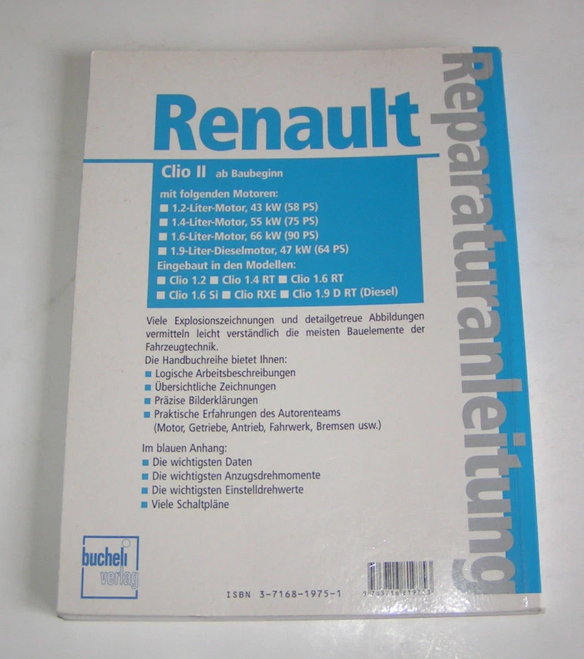 Manuale Di Riparazione Renault Clio II (Tipo B) - Benzina E Diesel - Dal 1998 - Immagine 2 di 2