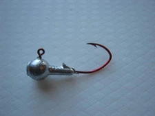 Garrett Outdoors round Jig Heads 100 count packs red sickle hooks