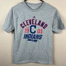 Cleveland Indians Tshirt Size Youth Large 14/16 MLB American League Majestic