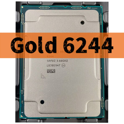 Intel Xeon Gold 6244 SRF8Z 3.6GHz 8 Cores 24.75MB 150W LGA3647 C621