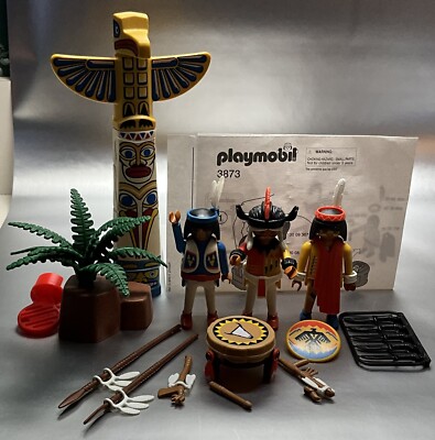  SALE  PLAYMOBIL  * 3873 * COMPLETE* NATIVE AMERICAN FAMILY * 1996 *