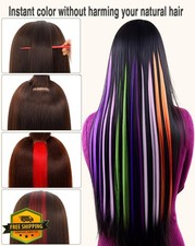 Light Pink Clip In Hair Extensions 12pc Synthetic No Damage Gift