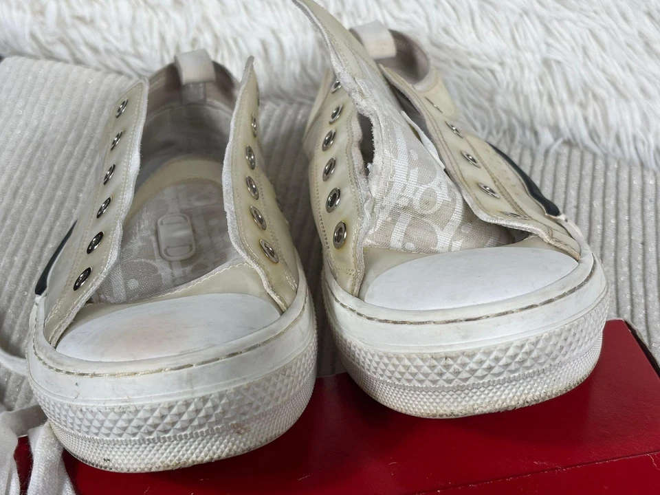 Dior B23 Oblique Low Top Shoes Mens Size 8 EU 41 White Translucent Made Italy - Image 4 of 4