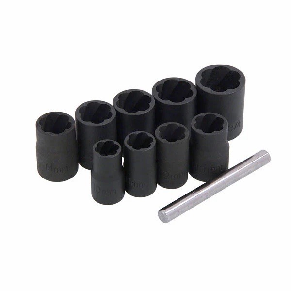 Grip Twist Sockets, Removes Damaged Nuts and Bolts, 10 Peice Kit CT1381