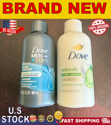Dove Refreshing Cucumber & Green Tea body wash & Men Care + Nourishing body wash