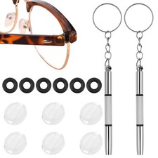 6pcs Eyeglass Repair Kits Glasses Grips Hinge Tighteners Eyeglass Temple Tigh...