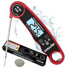Digital Meat Thermometer with Bottle Opener - Waterproof Magnetic Instant Rea...