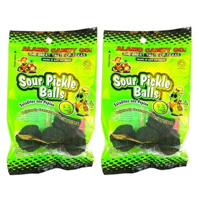 Sour Pickle Balls - Tangy Snack Treats, 1 Oz (2-Pack)