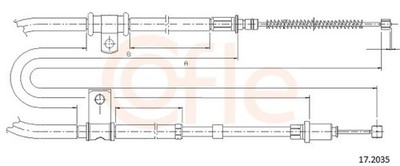Bremsseil Seilzug Feststellbremse COFLE 17.2035 für MITSUBISHI FTO GALANT 8 7