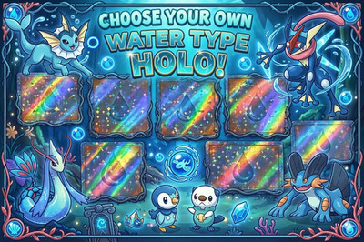 Choose Your Water Type Holo Pokemon Cards! **Silver Border**
