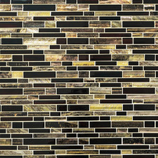 Glossy 12x12 Interlocking Mosaic Tiles for Kitchen Bathroom Backsplashes