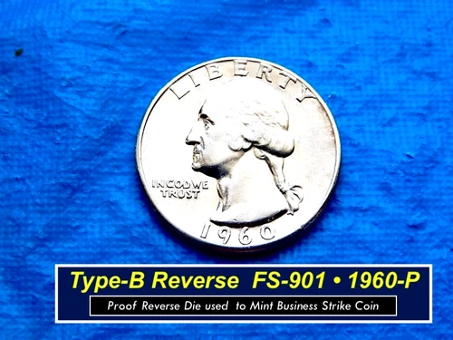 1960 "FS-901"  Type-B Proof Die Reverse  ➪  "XF-AU" Condition  ➪  260B