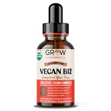 Vitamin B12, 5000 mcg, 3-in-1 Organic Liquid Vitamin B12, 30-Day Supply (1 Oz)