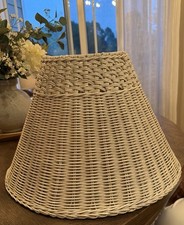 White Bell Dual Weave Wicker Rattan Lampshade...