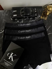 Calvin Klein Cotton Classics Men's Boxer Briefs - Black, ALL SIZES, Pack of 3