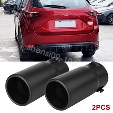 For Mazda CX-3 CX-5 CX-7 2PCS Steel Black Rear Exhaust Pipe Tail Muffler Tip