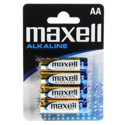 4x Maxell AA 1,5V Alkaline LR6 R6 MN1500 E91 Batterien für den Alltag