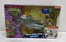 Playmates TMNT Mutant Mayhem Ninja Kick Cycle With Leonardo 2023 Sealed New
