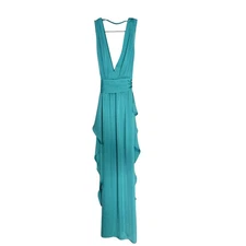 BCBGMAXAZRIA Dress Womens 4 Turquoise Suzanne Maxi Gown Sleeveless Formal NWT