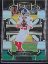 2023 Panini Select #73 Tommy DeVito Black and Green Prizms Die Cuts