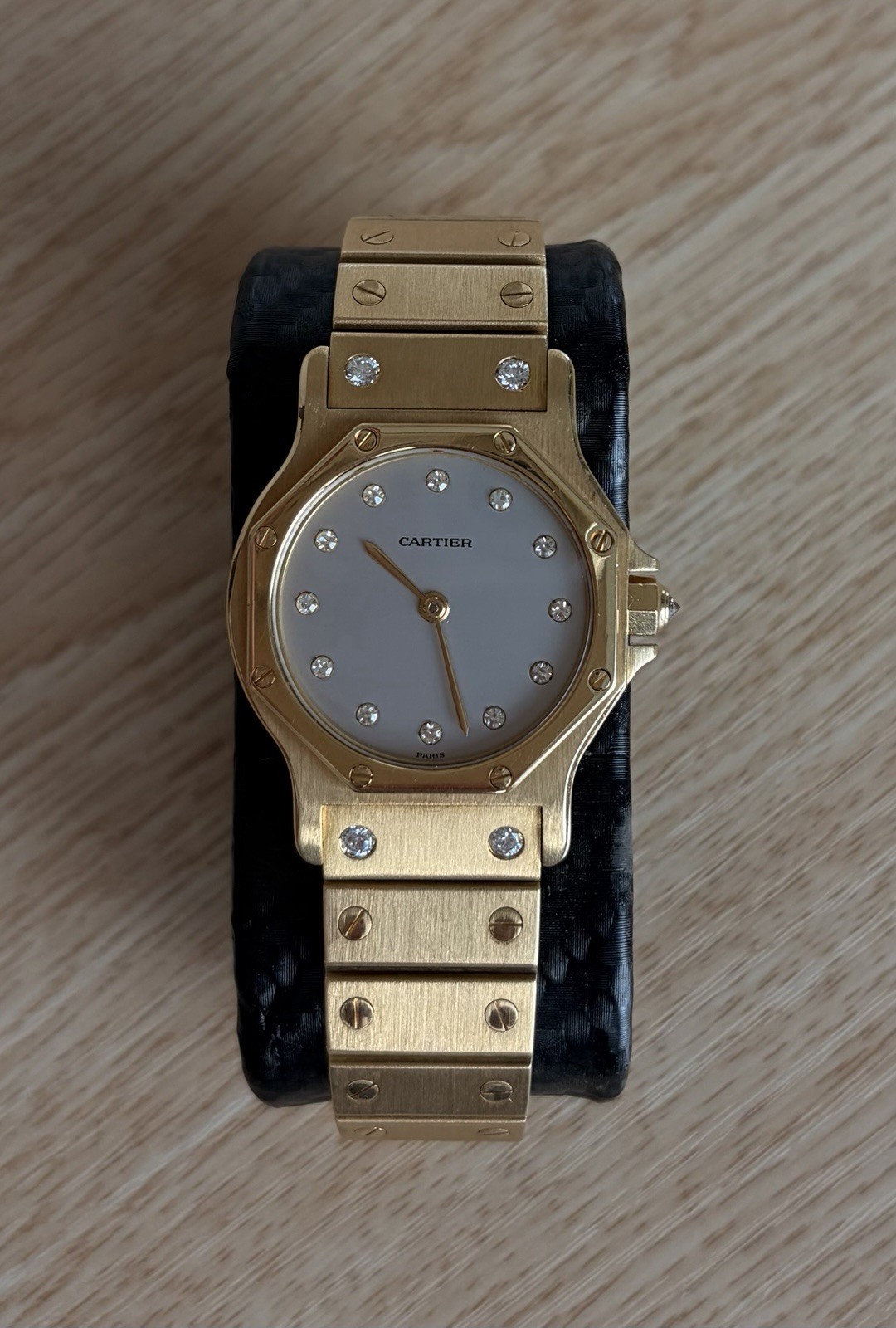 CARTIER SANTOS OCTAGON 18K GOLD DIAMOND