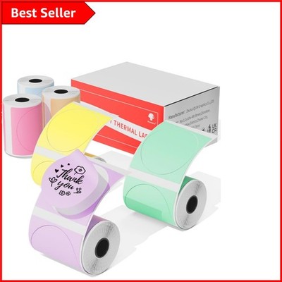 Wasserdichte 50 mm Runde Etiketten für M110 M200 Etikettendrucker - 6 Rollen, 840 Etiketten