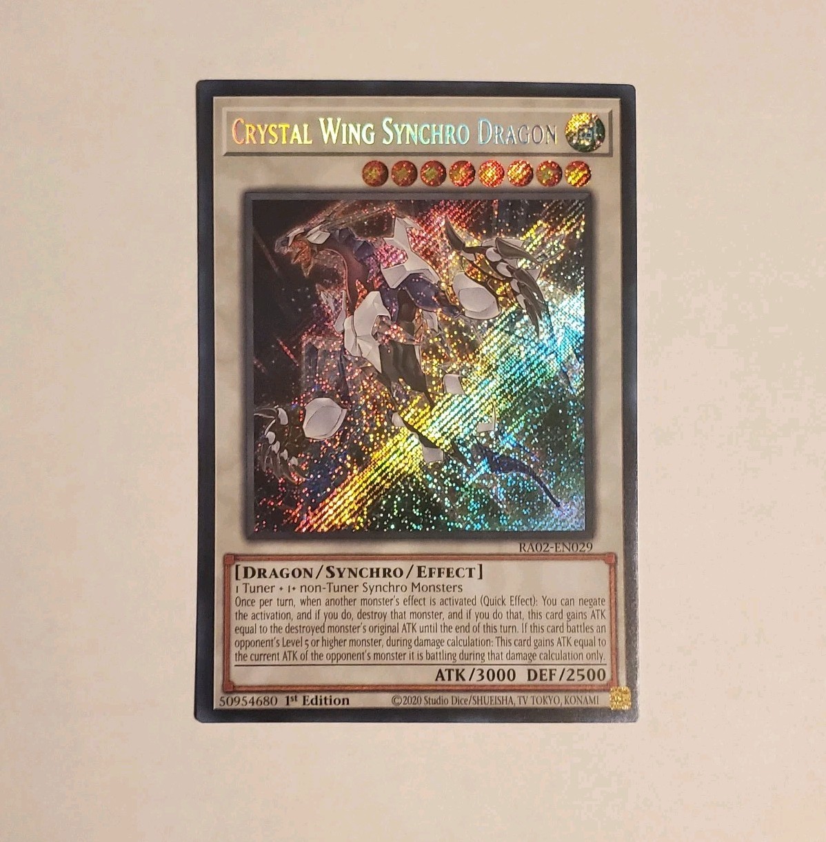 Crystal Wing Synchro Dragon Secret Rare 25th Anniv RA02-EN029