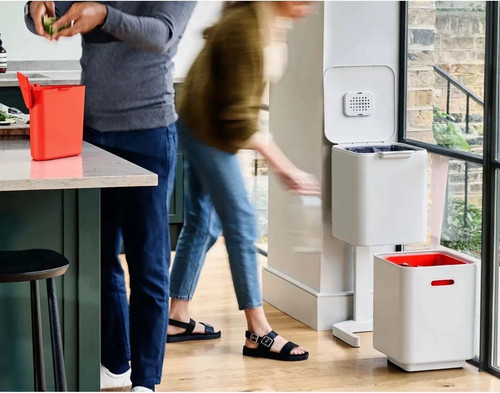 Joseph Joseph Totem Max 40L Pattumiera Pietra | Rifiuti e Riciclo | Food Caddy - Foto 7 di 8