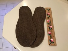 Wool Felt Warm Shoe Insoles - Boot Insert 13 in long