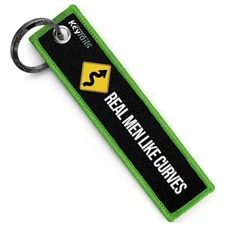  Keychains, Premium Quality Key Tag for Motorcycle, Car, Scooter, ATV, Green