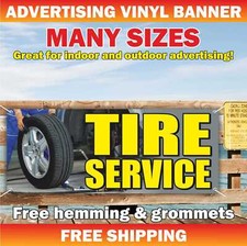 Tire Service Advertising Banner Vinyl Mesh Sign Discount Retail Wheel Shop Sale