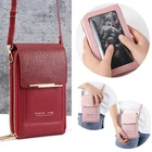 Mobile Phone Bag Women Touch Screen Wallets Shoulder Handbag For Samsung/iPhone