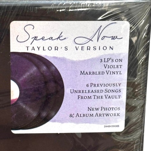 Taylor Swift 2023 Speak Now (Taylor's Version) Taiwan Ltd OBI 3-LP Violet Vinyl - Foto 4 di 9