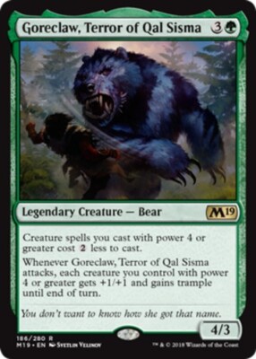 Goreclaw, Terror of Qal Sisma - Foil Core Set 2019 Lightly Played, English - MTG